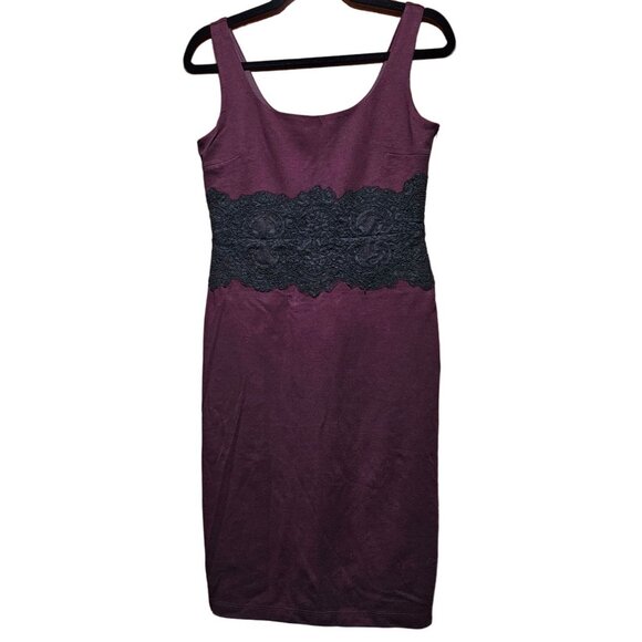 Bailey 44 Dracula's Lover Black Lace Overlay Sleeveless Cocktail Dress Size Med - Picture 2 of 12